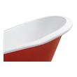 freestanding resin bath Streamline Bath Bathroom Tub Red Soaking Clawfoot Tub
