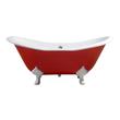 feet in bathtub Streamline Bath Bathroom Tub Red Soaking Clawfoot Tub