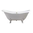 high bathtub Streamline Bath Bathroom Tub White  Soaking Clawfoot Tub