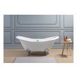 bath tub for adults 4 feet Streamline Bath Bathroom Tub White  Soaking Clawfoot Tub