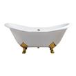freestanding resin bath Streamline Bath Bathroom Tub White  Soaking Clawfoot Tub
