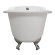 solid surface freestanding tub Streamline Bath Bathroom Tub White Soaking Clawfoot Tub