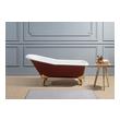 wooden soaking tub Streamline Bath Bathroom Tub Red Soaking Clawfoot Tub