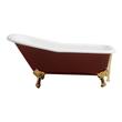 standing shower Streamline Bath Bathroom Tub Red Soaking Clawfoot Tub
