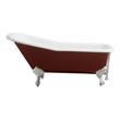 bathtub fitting in bathroom Streamline Bath Bathroom Tub Red Soaking Clawfoot Tub