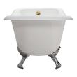 home tubs Streamline Bath Bathroom Tub White Soaking Clawfoot Tub