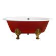 best freestanding soaking tub Streamline Bath Bathroom Tub Red Soaking Clawfoot Tub