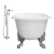 bathroom tub shower tile ideas Streamline Bath Set of Bathroom Tub and Faucet White Soaking Clawfoot Tub