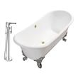 bathroom with tub and shower ideas Streamline Bath Set of Bathroom Tub and Faucet White Soaking Clawfoot Tub