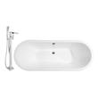 logo bath Streamline Bath Set of Bathroom Tub and Faucet Chrome  Soaking Freestanding Tub