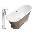 best shower doors for tubs Streamline Bath Set of Bathroom Tub and Faucet Chrome  Soaking Freestanding Tub
