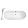 best shower doors for tubs Streamline Bath Set of Bathroom Tub and Faucet Chrome  Soaking Freestanding Tub
