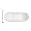 roll top tub Streamline Bath Set of Bathroom Tub and Faucet Chrome  Soaking Freestanding Tub
