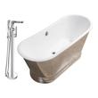 old bathtub overflow drain Streamline Bath Set of Bathroom Tub and Faucet Chrome  Soaking Freestanding Tub