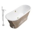 67 tub Streamline Bath Set of Bathroom Tub and Faucet Chrome  Soaking Freestanding Tub