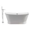 best bathroom bathtub Streamline Bath Set of Bathroom Tub and Faucet White Soaking Freestanding Tub