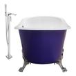 freestanding roll top bath Streamline Bath Set of Bathroom Tub and Faucet Purple Soaking Clawfoot Tub