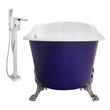 59 soaking tub Streamline Bath Set of Bathroom Tub and Faucet Purple Soaking Clawfoot Tub