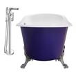 maax tub shower Streamline Bath Set of Bathroom Tub and Faucet Purple Soaking Clawfoot Tub