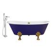 garden bathtub ideas Streamline Bath Set of Bathroom Tub and Faucet Purple Soaking Clawfoot Tub