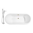 bathroom ideas with freestanding bath Streamline Bath Set of Bathroom Tub and Faucet Purple Soaking Clawfoot Tub