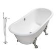 white claw foot tub Streamline Bath Set of Bathroom Tub and Faucet Purple Soaking Clawfoot Tub