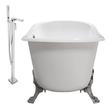 white claw foot tub Streamline Bath Set of Bathroom Tub and Faucet Purple Soaking Clawfoot Tub