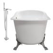 k tub Streamline Bath Set of Bathroom Tub and Faucet Purple Soaking Clawfoot Tub