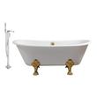 tub shop Streamline Bath Set of Bathroom Tub and Faucet Purple Soaking Clawfoot Tub