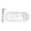 freestanding tub with shower ideas Streamline Bath Set of Bathroom Tub and Faucet Purple Soaking Clawfoot Tub