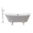 bath 1 Streamline Bath Set of Bathroom Tub and Faucet Purple Soaking Clawfoot Tub