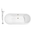 solid surface freestanding tub Streamline Bath Set of Bathroom Tub and Faucet Purple Soaking Clawfoot Tub