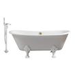 solid surface freestanding tub Streamline Bath Set of Bathroom Tub and Faucet Purple Soaking Clawfoot Tub