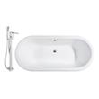 best bathtub drain cover Streamline Bath Set of Bathroom Tub and Faucet White Soaking Freestanding Tub