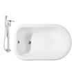 victorian bath tubs Streamline Bath Set of Bathroom Tub and Faucet White Soaking Clawfoot Tub