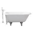 maax bathroom Streamline Bath Set of Bathroom Tub and Faucet White Soaking Clawfoot Tub