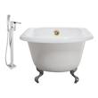 tub support Streamline Bath Set of Bathroom Tub and Faucet White Soaking Clawfoot Tub
