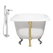 tub support Streamline Bath Set of Bathroom Tub and Faucet White Soaking Clawfoot Tub