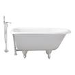 bathroom ideas freestanding bath Streamline Bath Set of Bathroom Tub and Faucet White Soaking Clawfoot Tub