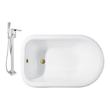 freestanding soaking tub wood Streamline Bath Set of Bathroom Tub and Faucet White Soaking Clawfoot Tub