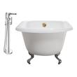 best freestanding jacuzzi tub Streamline Bath Set of Bathroom Tub and Faucet White Soaking Clawfoot Tub