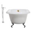bathtub drain filter Streamline Bath Set of Bathroom Tub and Faucet White Soaking Clawfoot Tub