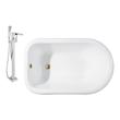 bathtub high Streamline Bath Set of Bathroom Tub and Faucet White Soaking Clawfoot Tub