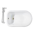 k tub Streamline Bath Set of Bathroom Tub and Faucet White Soaking Clawfoot Tub