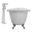 foot tubs for soaking feet Streamline Bath Set of Bathroom Tub and Faucet White Soaking Clawfoot Tub