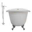 cool bathtub ideas Streamline Bath Set of Bathroom Tub and Faucet White Soaking Clawfoot Tub