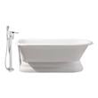 best bathtub plug Streamline Bath Set of Bathroom Tub and Faucet White Soaking Freestanding Tub