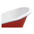 standing bath with shower Streamline Bath Set of Bathroom Tub and Faucet Red Soaking Clawfoot Tub