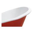single standing tub Streamline Bath Set of Bathroom Tub and Faucet Red Soaking Clawfoot Tub