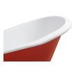 bathtub fitting kit Streamline Bath Set of Bathroom Tub and Faucet Red Soaking Clawfoot Tub